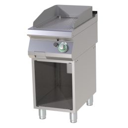   RM GASTRO FTRC 740 G Szeletsütő lap bordázott króm, gázüzemű, alsó nyitott tárolóval, 400mm
