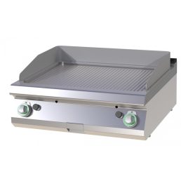   RM GASTRO FTRC 708 G Szeletsütő lap bordázott króm sütőfelülettel, gázüzemű asztali, 800 mm