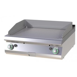   RM GASTRO FTRC 708 G Szeletsütő lap bordázott króm sütőfelülettel, gázüzemű asztali, 800 mm