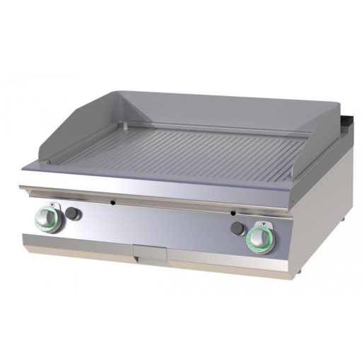 RM GASTRO FTRC 708 G Szeletsütő lap bordázott króm sütőfelülettel, gázüzemű asztali, 800 mm