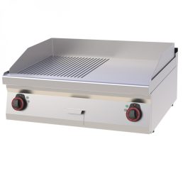   RM GASTRO REDFOX FTHR 70/08 E Szeletsütő lap sima+bordázott sütőfelülettel, elektromos asztali, 800mm