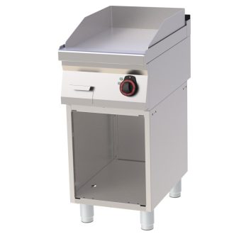   RM GASTRO REDFOX FTH 70/40 E Szeletsütő lap sima sütőfelülettel, elektromos, nyitott tárolószekrénnyel, 400mm