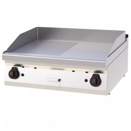   RM GASTRO REDFOX FTHR 70/08 G Szeletsütő lap sima+bordázott sütőfelülettel, gázüzemű asztali, 800mm
