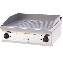   RM GASTRO REDFOX FTR 70/08 G Szeletsütő lap bordázott sütőfelülettel, gázüzemű asztali, 800mm