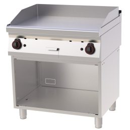   RM GASTRO REDFOX FTH 70/80 G Szeletsütő lap sima sütőfelülettel, gázüzemű, nyitott tárolószekrénnyel, 800mm