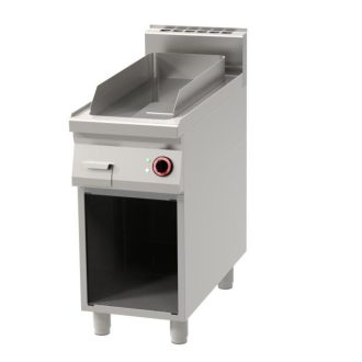   RM GASTRO REDFOX FTH 90/40 E Szeletsütő lap, elektromos, sima sütőfelülettel, nyitott tárolóval, 400mm