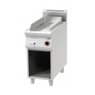   RM GASTRO REDFOX FTHC 90/40 E Szeletsütő lap, elektromos, sima króm sütőfelülettel, nyitott tárolóval, 400mm