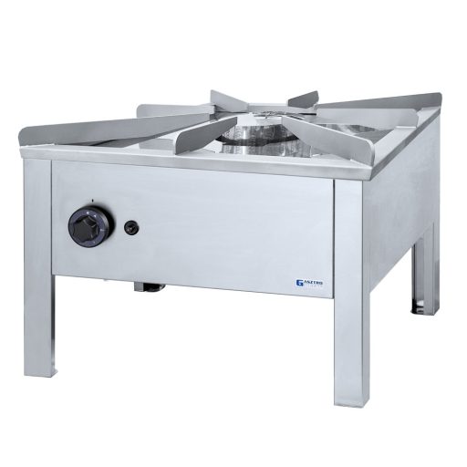 Főzőzsámoly gázüzemű, 14kW, piezo gyújtóval, rozsdamentes acél edénytartó ráccsal – GASZTROMETÁL GZSH14