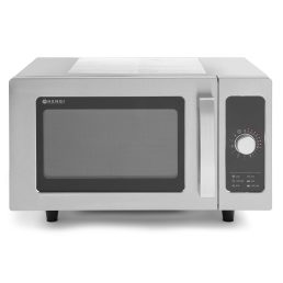   HENDI 281352 Ipari mikrohullámú sütő tekerőgombos vezérléssel, forgóantennás, 25 literes, 1000W fűtőteljesítménnyel