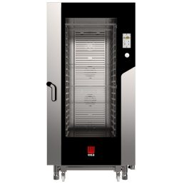   TECNOEKA MKF 2011 TS Bekocsizható elektromos kombisütő 20xGN1/1 tálcahellyel, érintőképernyős, regálkocsival