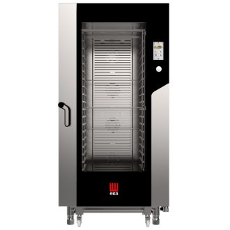   TECNOEKA MKF 2011 TS Bekocsizható elektromos kombisütő 20xGN1/1 tálcahellyel, érintőképernyős, regálkocsival