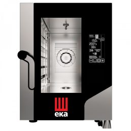   TECNOEKA MKF 611 CBM Elektromos kombisütő 6xGN1/1 tálcahellyel, érintővezérlős "BLACK MASK" kezelőpanellel, kompakt válozat
