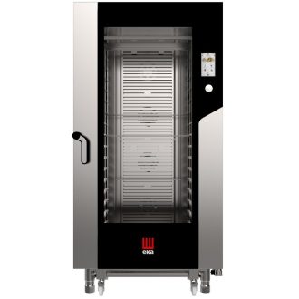   TECNOEKA MKF 1664 TS Bekocsizható elektromos légkeveréses sütő 16x 60x40cm tálcahellyel, érintőképernyős, regálkocsival
