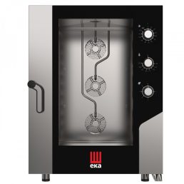   TECNOEKA MKF 1064 S Elektromos légkeveréses sütő 10x 60x40cm tálcahellyel, tekerőgombos vezérléssel, párásítás funkcióval