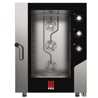  TECNOEKA MKF 1064 S Elektromos légkeveréses sütő 10x 60x40cm tálcahellyel, tekerőgombos vezérléssel, párásítás funkcióval