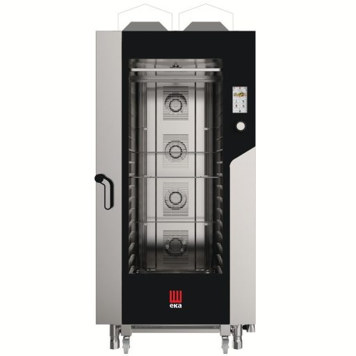 TECNOEKA MKF 1664 GTS Bekocsizható gázüzemű légkeveréses sütő 16x 60x40cm tálcahellyel, érintőképernyős, regálkocsival