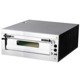   RM GASTRO REDFOX E 6 Pizzakemence elektromos, analóg hőmérővel, 7,2kW, 6db 33cm-es pizzához