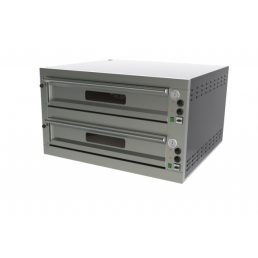   RM GASTRO REDFOX E 18 Pizzakemence elektromos, kétkamrás, analóg hőmérővel, 24kW, 9+9db 33cm-es pizzához