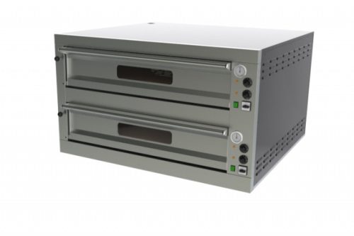 RM GASTRO REDFOX E 18 Pizzakemence elektromos, kétkamrás, analóg hőmérővel, 24kW, 9+9db 33cm-es pizzához