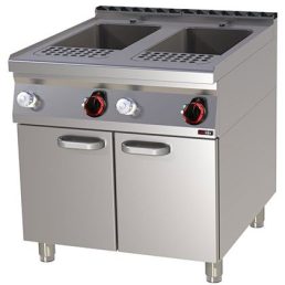   RM GASTRO REDFOX VT 90/80 E Elektromos tésztafőző, kétmedencés 2x33L, ajtós tárolóval