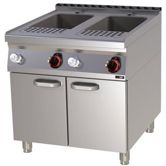   RM GASTRO REDFOX VT 90/80 E Elektromos tésztafőző, kétmedencés 2x33L, ajtós tárolóval