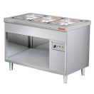 ARISCO BTS 711 FN Hűtött medencés pultelem nyitott szekrénnyel, rozsdamentes, GN3/1, 1150mm