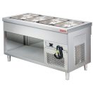 ARISCO BTS 714 FN Hűtött medencés pultelem nyitott szekrénnyel, rozsdamentes, GN4/1, 1470mm