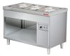 ARISCO BTEB 711 FN Bain-marie vízfürdős melegentartó pultelem nyitott szekrénnyel, rozsdamentes, GN3/1, 1150mm