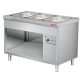 ARISCO BTEB 711 FN Bain-marie vízfürdős melegentartó pultelem nyitott szekrénnyel, rozsdamentes, GN3/1, 1150mm