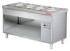 ARISCO BTEB 714 FN Bain-marie vízfürdős melegentartó pultelem nyitott szekrénnyel, rozsdamentes, GN 4x 1/1, 1470 mm