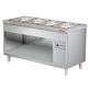 ARISCO BTEB 714 FN Bain-marie vízfürdős melegentartó pultelem nyitott szekrénnyel, rozsdamentes, GN 4x 1/1, 1470 mm