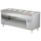 ARISCO BTEB 718 FN Bain-marie vízfürdős melegentartó pultelem nyitott szekrénnyel, rozsdamentes, GN5/1, 1800mm