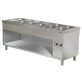 ARISCO BTEB 721 FN Bain-marie vízfürdős melegentartó pultelem nyitott szekrénnyel, rozsdamentes, GN6/1, 2100mm
