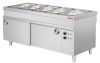 ARISCO BTEB 718 HFN Bain-marie vízfürdős melegentartó pultelem melegentartó szekrénnyel, rozsdamentes, GN5/1, 1800mm