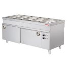 ARISCO BTEB 718 HFN Bain-marie vízfürdős melegentartó pultelem melegentartó szekrénnyel, rozsdamentes, GN5/1, 1800mm