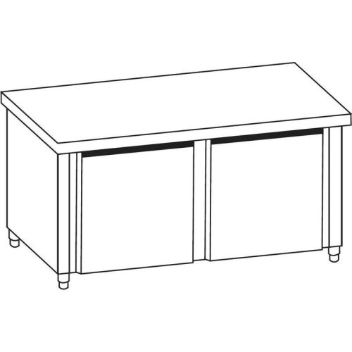 Önkiszolgáló pultsor semleges pultja, ajtóval, gránit fedlappal, hossz: 130cm – COLD G286-13G