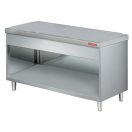 ARISCO BTN 714 FN Semleges pultelem GN4/1 sík lappal, nyitott szekrénnyel, rozsdamentes, 1470mm