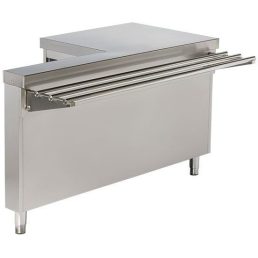   ARISCO BTU 715 AL Kassza pultelem tálcasínnel, rozsdamentes acél, balos kivitel, 1470mm