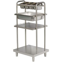   ARISCO BTK 4 Tálca, evőeszköz és kenyértartó, rozsdamentes acél, 740x660x1500mm