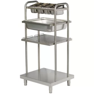   ARISCO BTK 4 Tálca, evőeszköz és kenyértartó, rozsdamentes acél, 740x660x1500mm