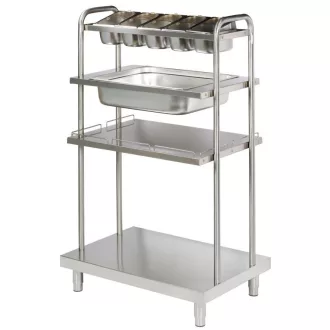   ARISCO BTK 5 Tálca, evőeszköz és kenyértartó, rozsdamentes acél, 940x660x1500mm