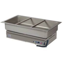   ARISCO HSG 3 Beépíthető Bain-Marie vízfűrdős melegentartó, GN3/1 méretű