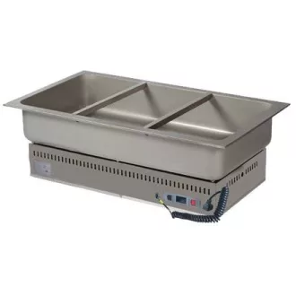   ARISCO HSG 3 Beépíthető Bain-Marie vízfűrdős melegentartó, GN3/1 méretű