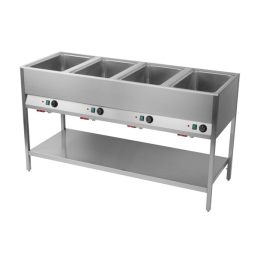   RM GASTRO BMSD 4120 Vízfürdős melegentartó 4xGN1/1, fix kivitel, alsó polccal, kezelőpanel a hosszú oldalon