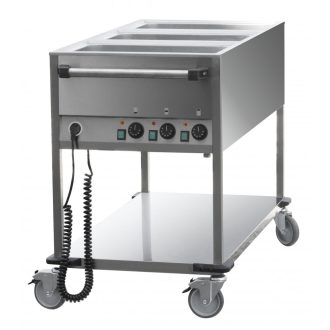   RM GASTRO BMPK 3120 Vízfűrdős melegentartó kocsi 3xGN1/1, alsó polccal, kezelőpanel a rövid oldalon