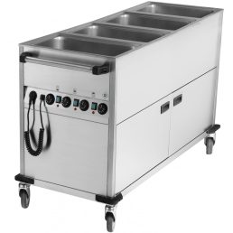   RM GASTRO BMPK 4120 CS Vízfűrdős melegentartó kocsi, zárt szekrényes, 4xGN1/1