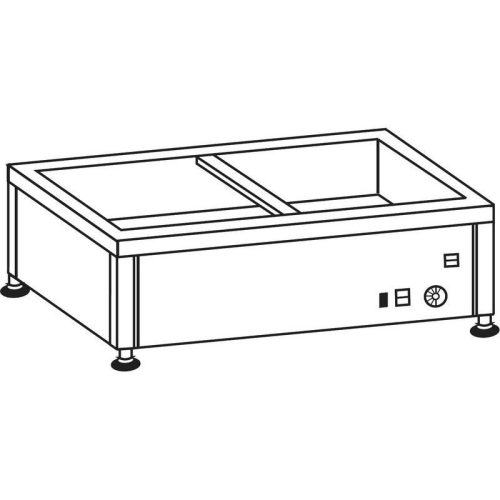 Asztali vízfűrdős melegentartó, 2*GN1/1, OSZTOTT medencével – COLD G073-02F