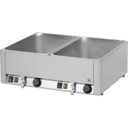   RM GASTRO REDFOX BMV 2115 Bain Marie asztali, 2xGN1/1-150 medencével, leeresztő csappal