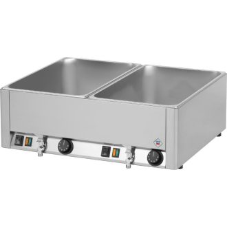   RM GASTRO REDFOX BMV 2115 Bain Marie asztali, 2xGN1/1-150 medencével, leeresztő csappal