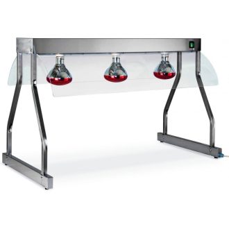   Asztali infralámpás melegentartó híd, 4x GN1/1 méretű, 4 izzóval – METALCARRELLI 9570T